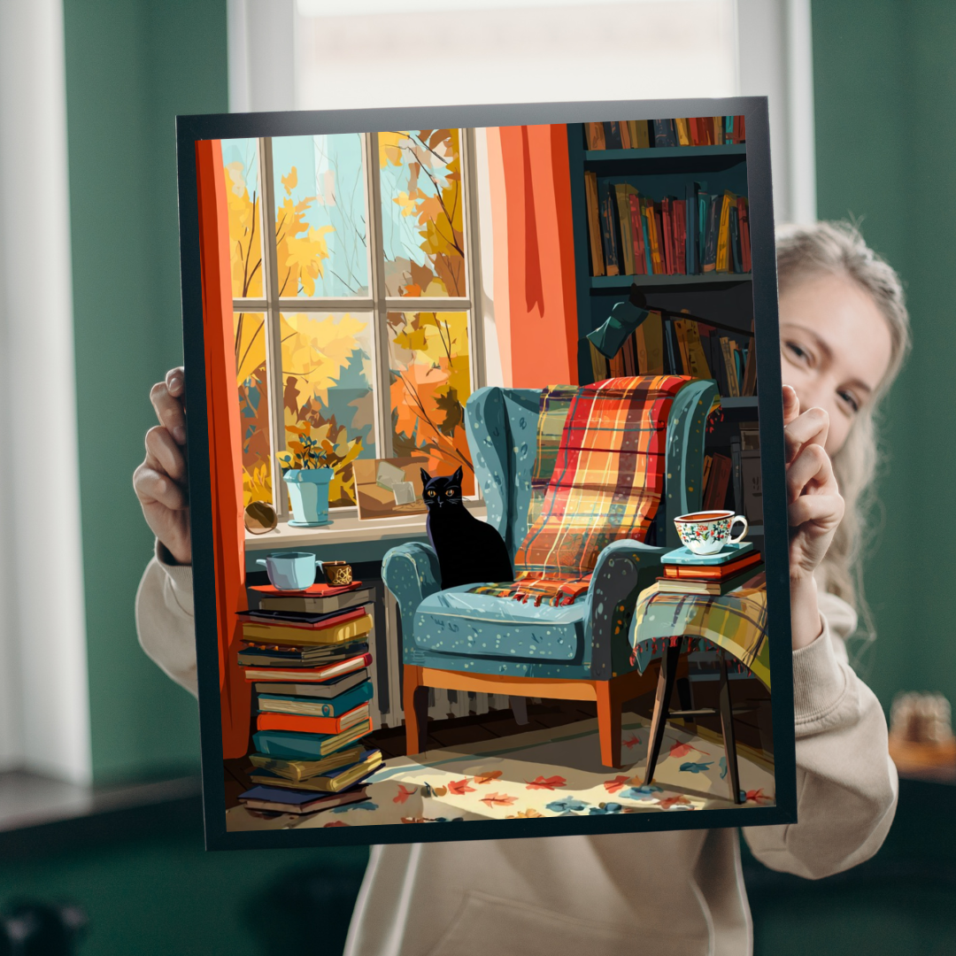 Cozy Cat Puzzle - Perfect Gift for Cat Lovers, Autumn Vibes, Home Decor, Family Game Night, Relaxation Activity Puzzle The Puzzle Chest