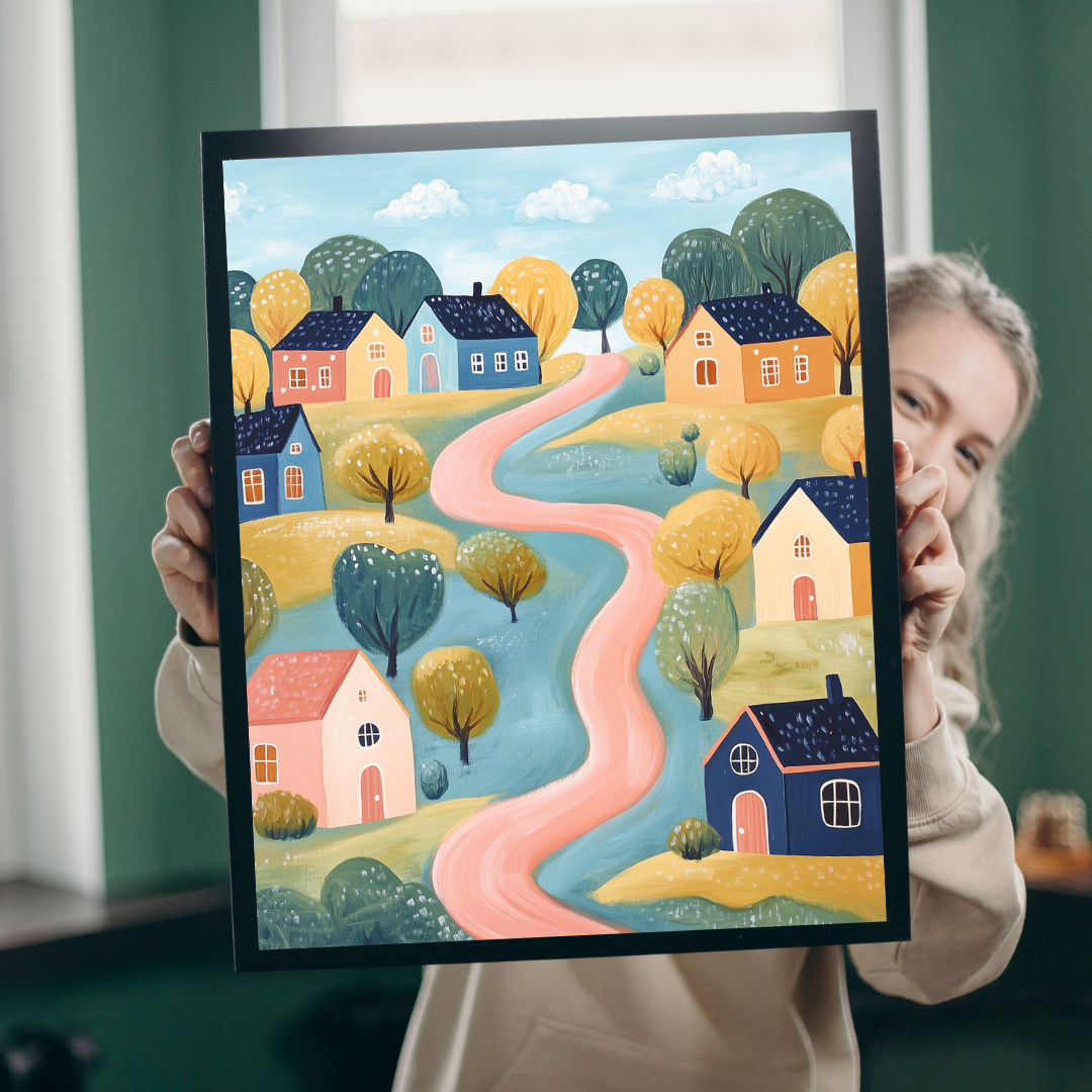 Whimsical Riverside Village Jigsaw Puzzle 110-520 Piece Puzzle The Puzzle Chest