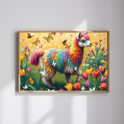 Rainbow Alpaca Puzzle | Colorful Llama Jigsaw Game, 120/252/500-Piece Floral Tulips Puzzle The Puzzle Chest