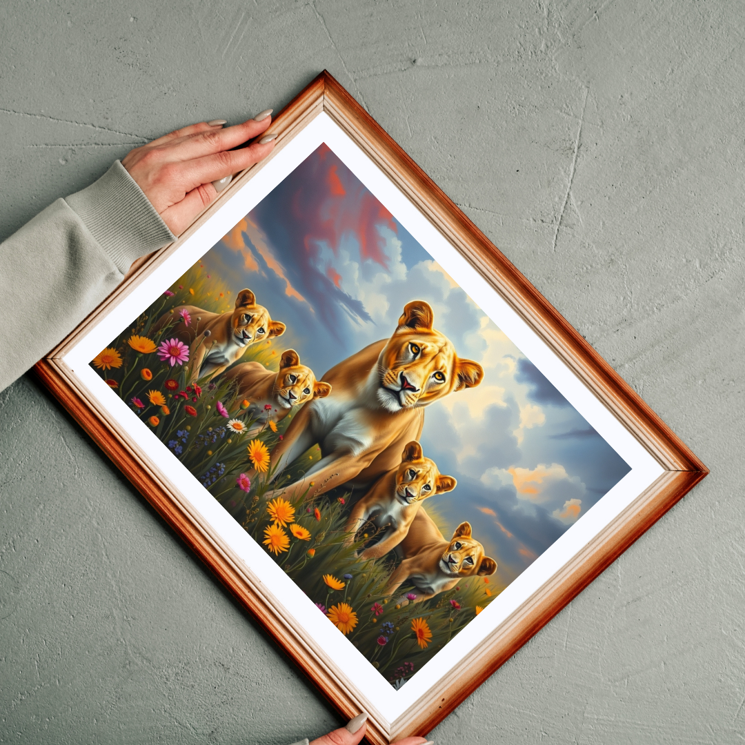 Lioness and Cubs Puzzle | Wildlife Animal Scene Jigsaw Puzzle Puzzle The Puzzle Chest