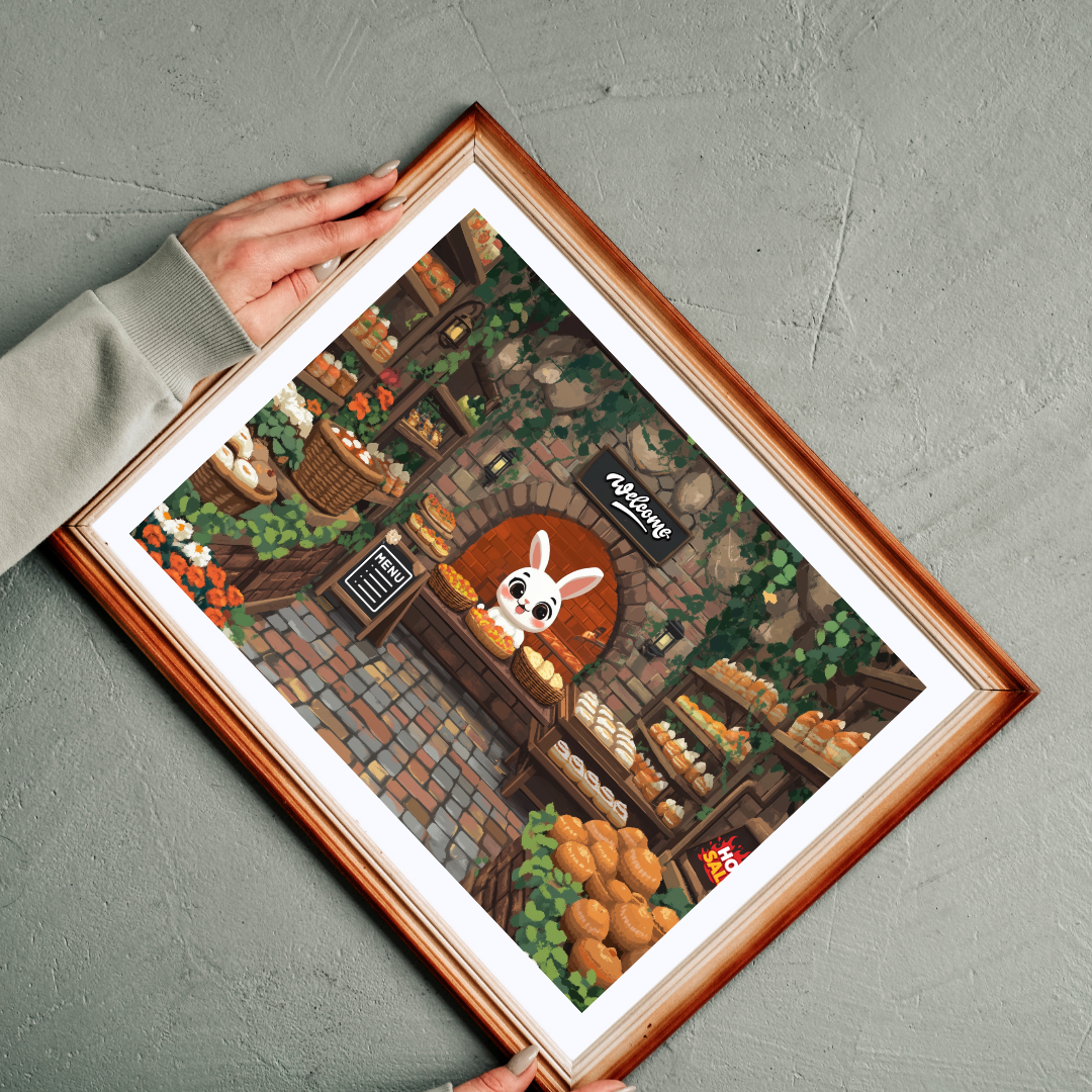 Bunny Bakery Puzzle 520 Piece | Cute Rabbit Bread Shop Jigsaw Puzzle The Puzzle Chest