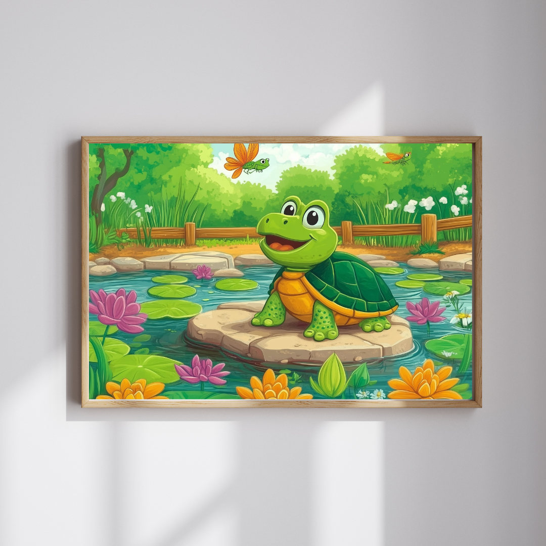 Smiling Turtle Pond Puzzle 110-1014 Piece | Animal Jigsaw Puzzle Puzzle The Puzzle Chest