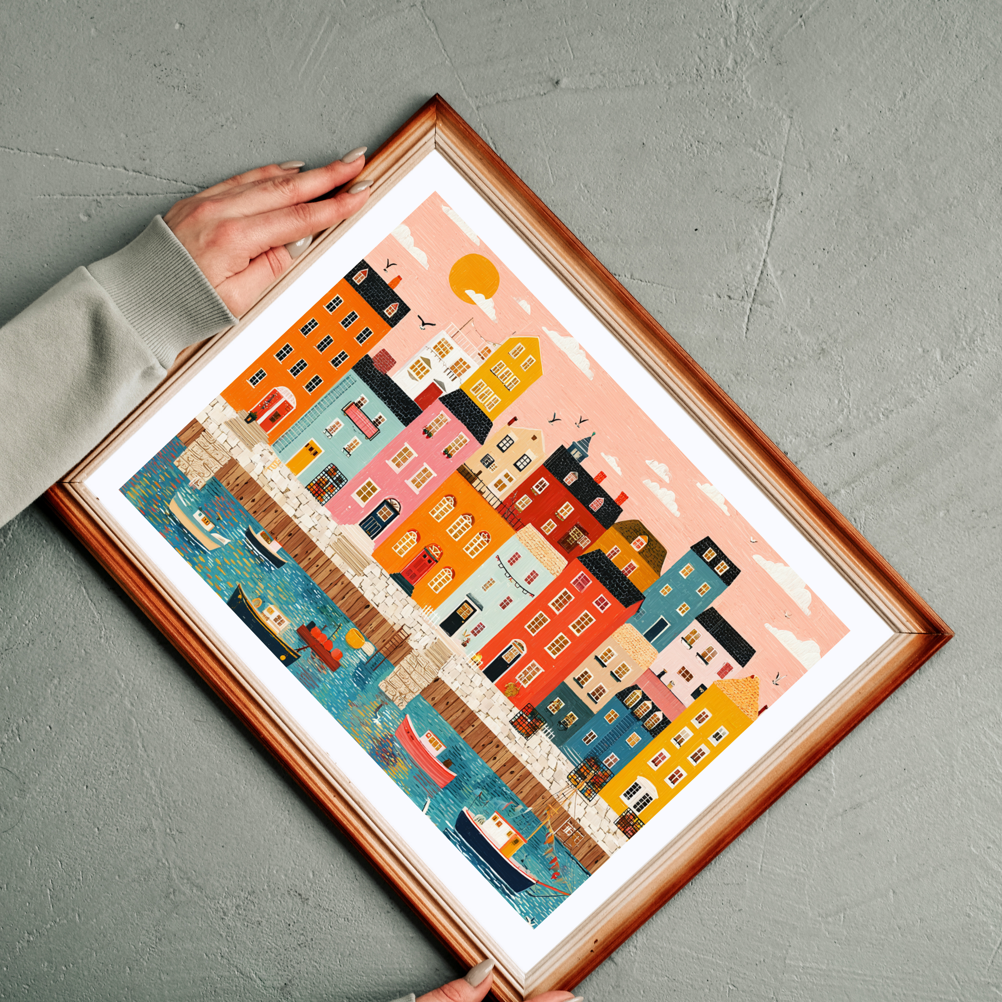 Colorful Harbor Town Puzzle | Coastal Village Jigsaw Puzzle The Puzzle Chest