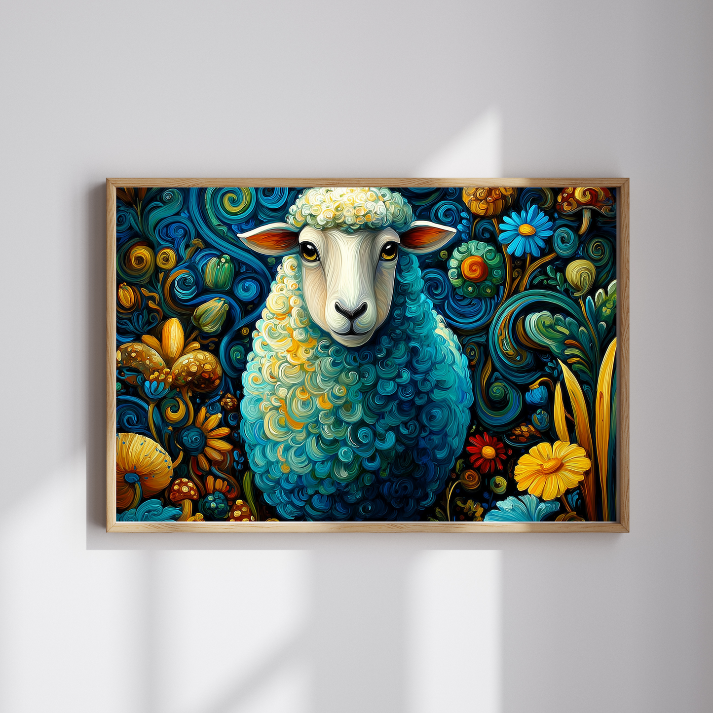 Colorful Sheepscape Puzzle 110/252/500 Piece Jigsaw | Whimsical Floral Sheep Art Puzzle The Puzzle Chest