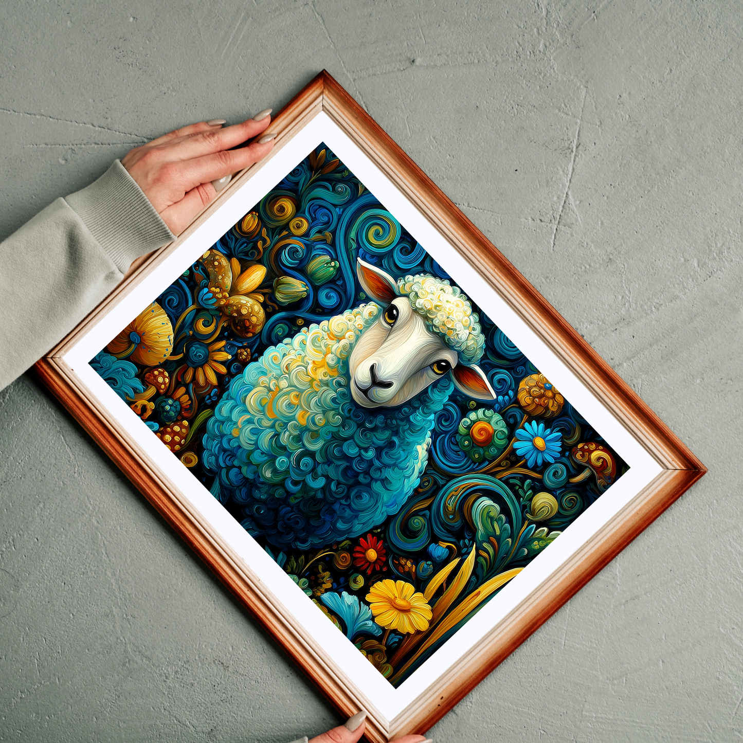Colorful Sheepscape Puzzle 110/252/500 Piece Jigsaw | Whimsical Floral Sheep Art Puzzle The Puzzle Chest
