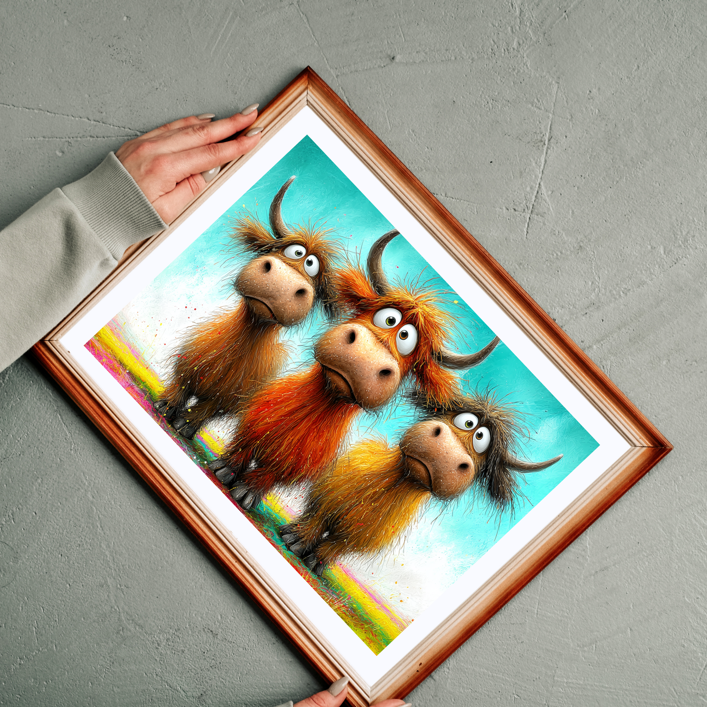 Three Cartoon Highland Cows Puzzle | 110/252/520-piece Jigsaw Puzzle The Puzzle Chest