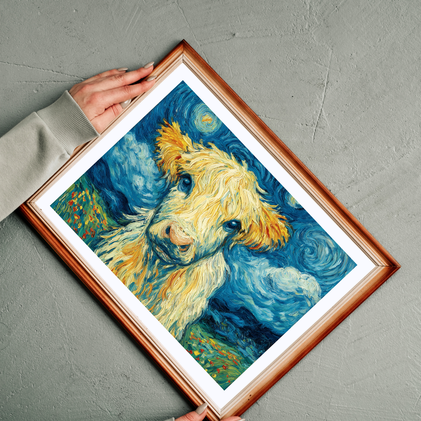 Van Gogh Style Highland Cow Puzzle | 110-1014 Piece Farm Animal Jigsaw Puzzle The Puzzle Chest