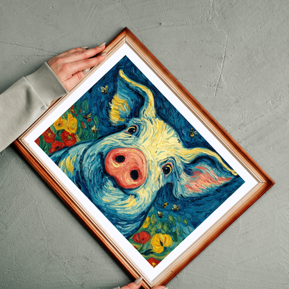 Whimsical Pig Puzzle, Fun Decor, Gift for Animal Lovers, Family Game Night, Unique Challenge, Farmhouse Style Puzzle The Puzzle Chest