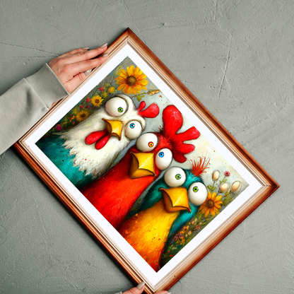 Colorful Cartoon Chickens Puzzle 110-520 Piece | Farm Animal Jigsaw Puzzle The Puzzle Chest