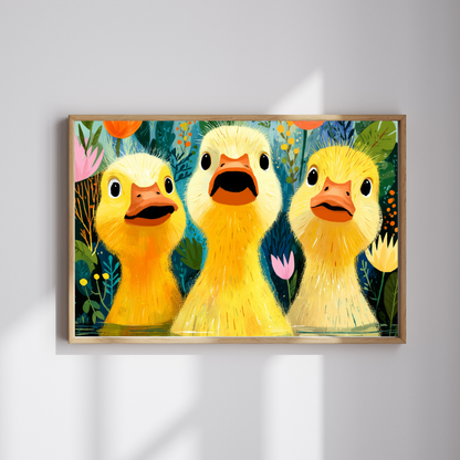 Three Yellow Ducklings Puzzle 110/252/520/1014 Piece | Cute Farm Animal Jigsaw Puzzle The Puzzle Chest