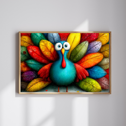 Colorful Turkey Illustration Puzzle | 110-1014 Piece Farm Animal Jigsaw Puzzle The Puzzle Chest