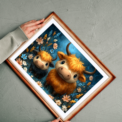 Highland Cow Family Puzzle 110-1014 Piece | Cute Highland Cattle Jigsaw Puzzle The Puzzle Chest