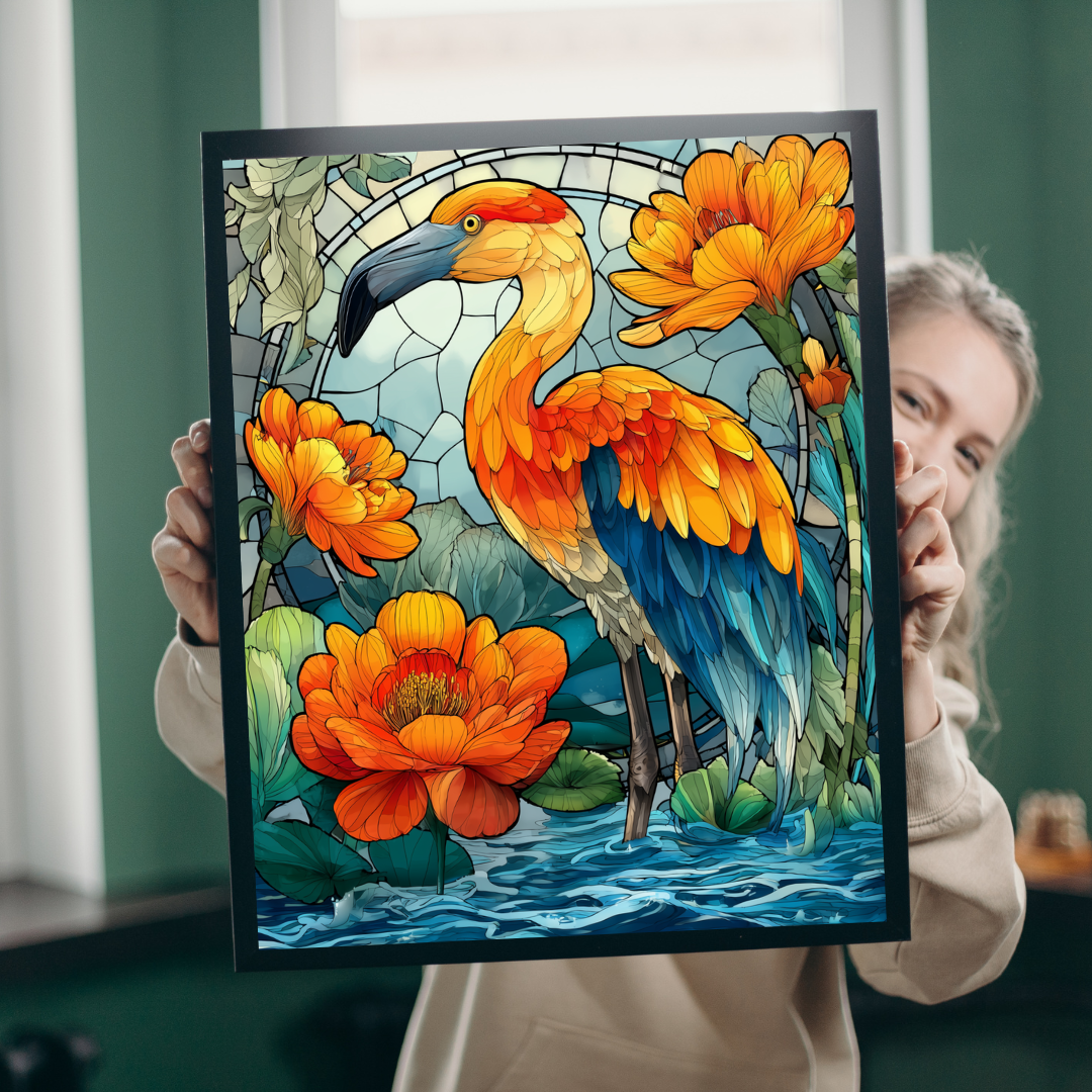 Flamingo & Marigold Jigsaw Puzzle — Vibrant Tropical Bird Art (110/252/520/1014 pcs) Puzzle The Puzzle Chest