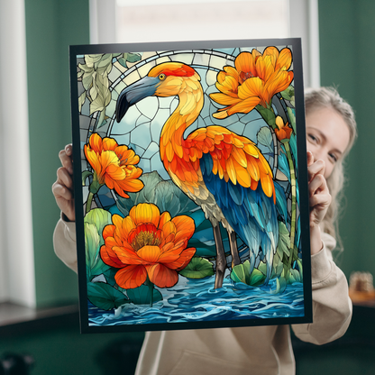 Flamingo & Marigold Jigsaw Puzzle — Vibrant Tropical Bird Art (110/252/520/1014 pcs) Puzzle The Puzzle Chest