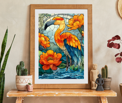 Flamingo & Marigold Jigsaw Puzzle — Vibrant Tropical Bird Art (110/252/520/1014 pcs) Puzzle The Puzzle Chest