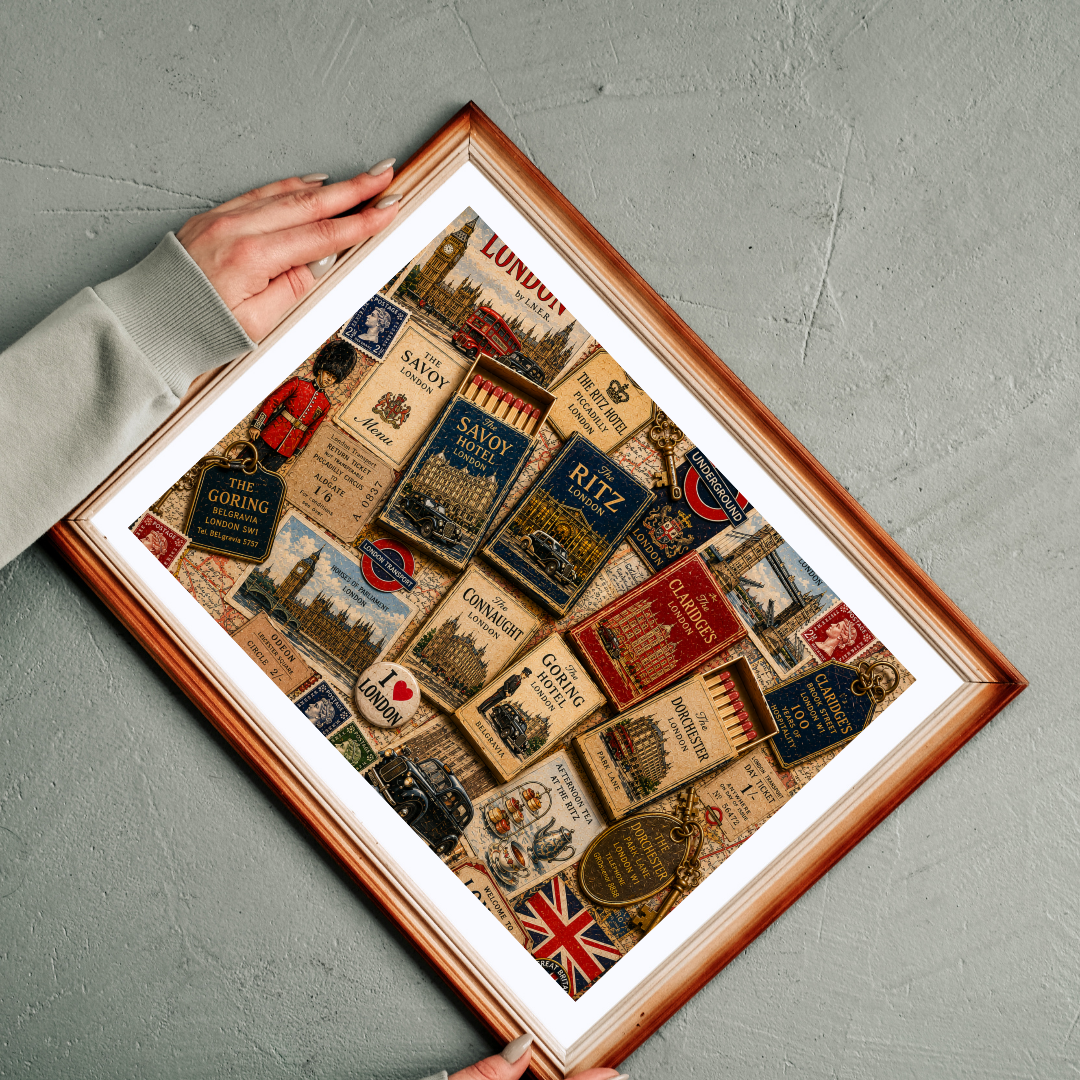 London Matchbook Puzzle | British Landmark Memorabilia Jigsaw | Historic England Vintage Travel Nostalgia Puzzle The Puzzle Chest