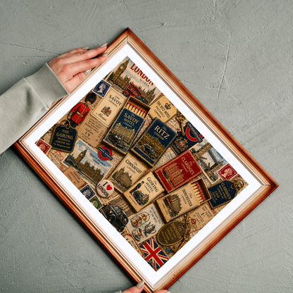 London Matchbook Puzzle | British Landmark Memorabilia Jigsaw | Historic England Vintage Travel Nostalgia Puzzle The Puzzle Chest