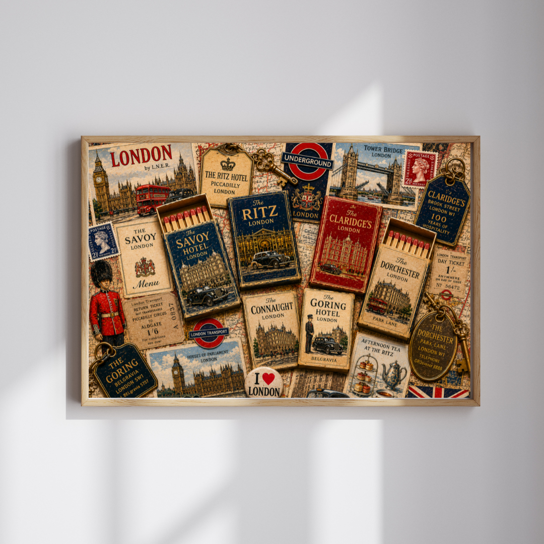 London Matchbook Puzzle | British Landmark Memorabilia Jigsaw | Historic England Vintage Travel Nostalgia Puzzle The Puzzle Chest