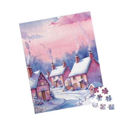 Snow-Covered Village Jigsaw Puzzle, Claude Monet Inspired Winter Landscape Art Puzzle, Game for Adults Teens Seniors, Puzzle Fans, Giftable Puzzle The Puzzle Chest