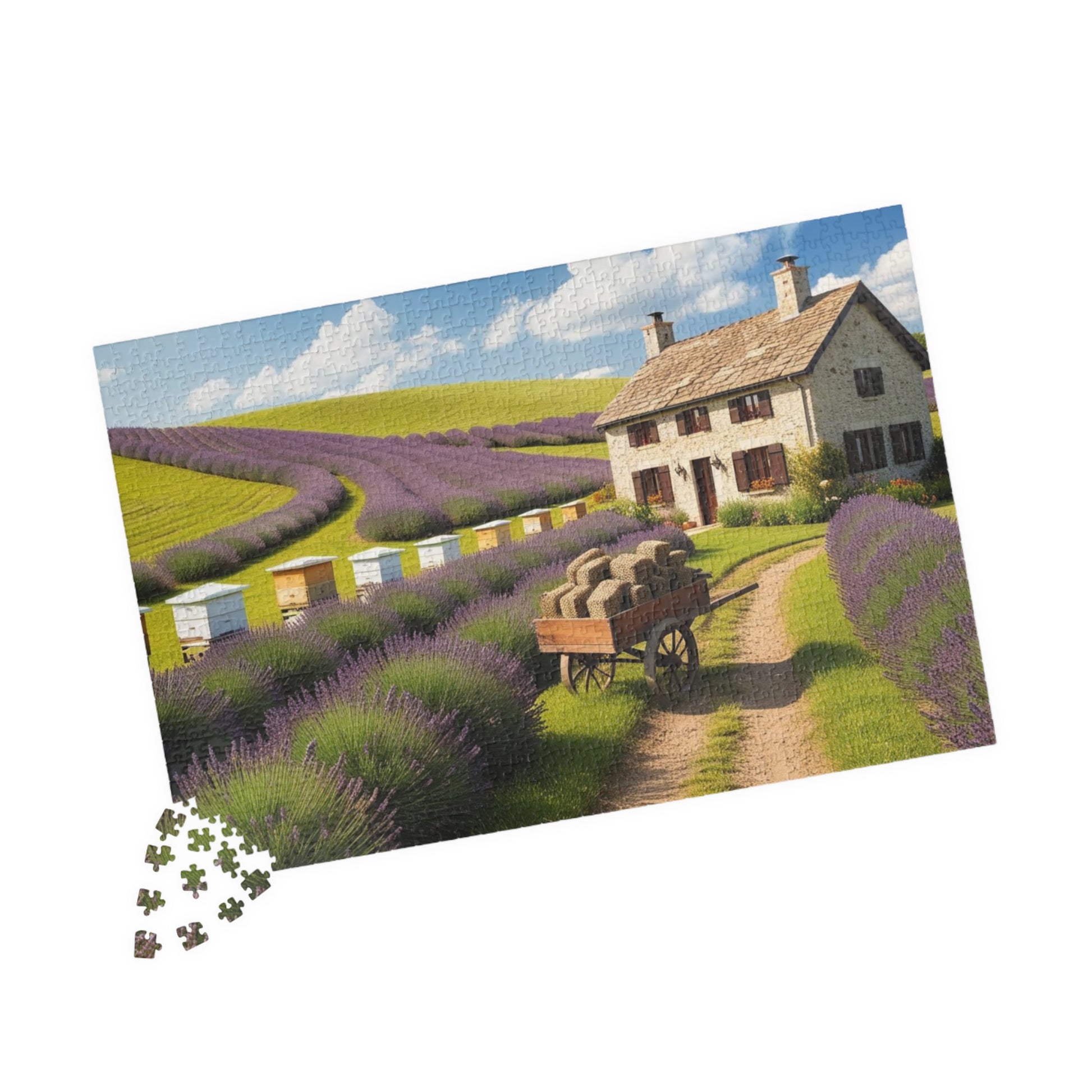 Lavender Farm Landscape Puzzle, Serenity in Each Piece, Perfect for Family Game Night or Solo Fun, Nature Lover Gift, Relaxing Activity Puzzle The Puzzle Chest