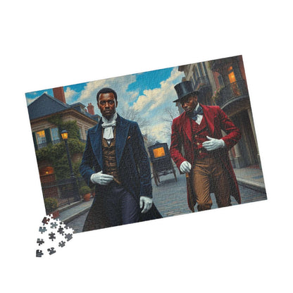 Gentlemen of the Promenade Jigsaw Puzzle for Adults - French Quarter Theme, Black Men Art 1014 pcs (Horizontal) Puzzle The Puzzle Chest