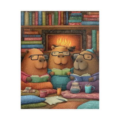 Capybaras Cozy Library Puzzle - Cartoon Animal Jigsaw Game Puzzle The Puzzle Chest