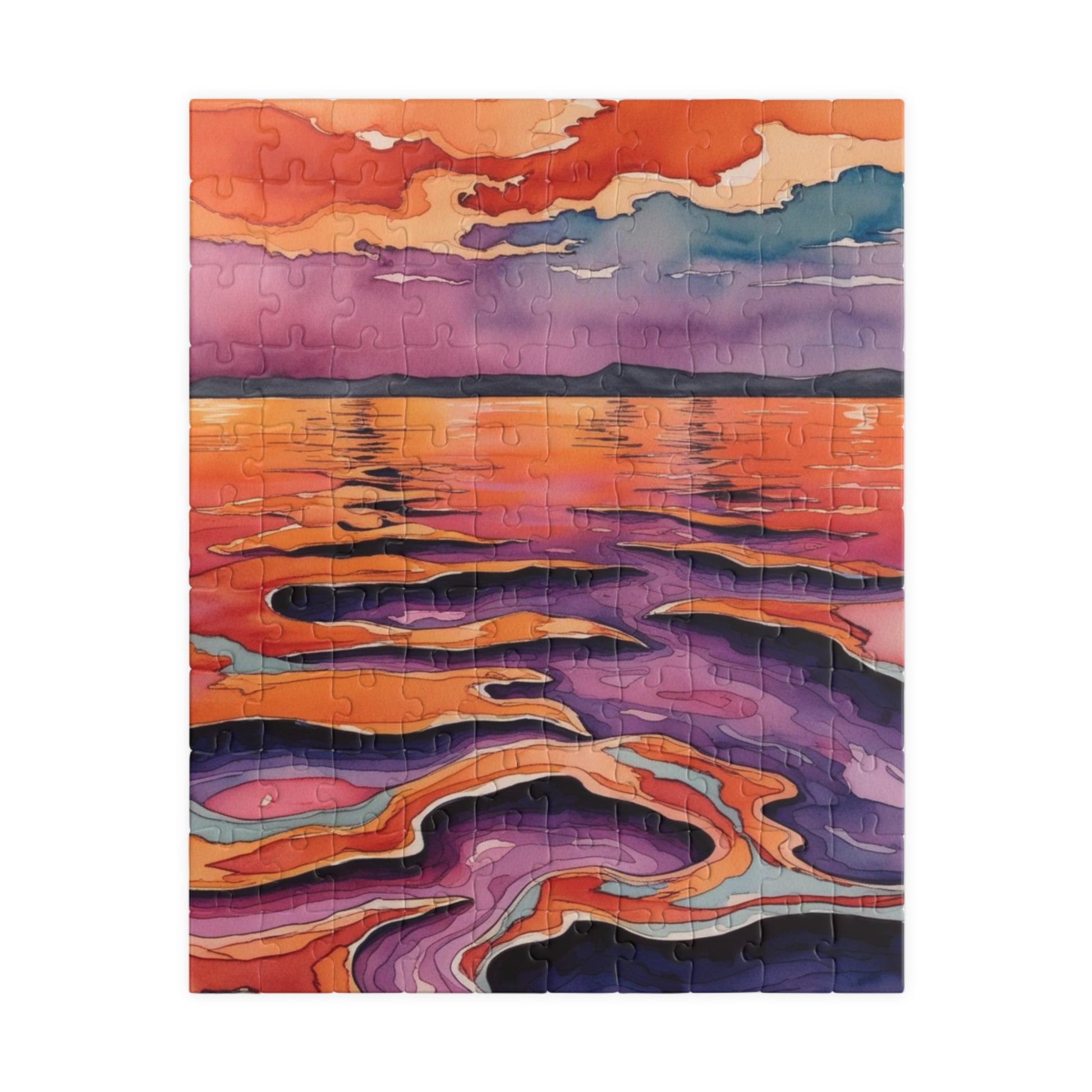 Surrealist Abstract Puzzle, Melting Horizon Modern Art Jigsaw Game 110 pcs (Vertical) Puzzle The Puzzle Chest