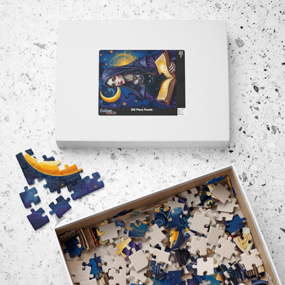 Gothic Tarot Card Puzzle, High Priestess Crescent Moon Swirling Galaxies, 110-1014-piece, Cosmic Celestial Jigsaw Game, Mystical Puzzle The Puzzle Chest