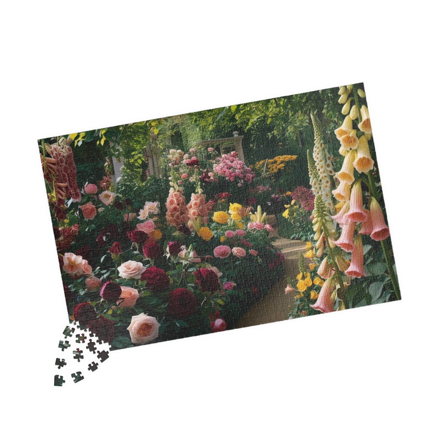 Garden Floral Puzzle, Relaxing Nature Scene, 110, 252, 520, 1014-piece Flower Adult Jigsaw Game, Family Fun, Gifts, Gardening Enthusiasts Puzzle The Puzzle Chest