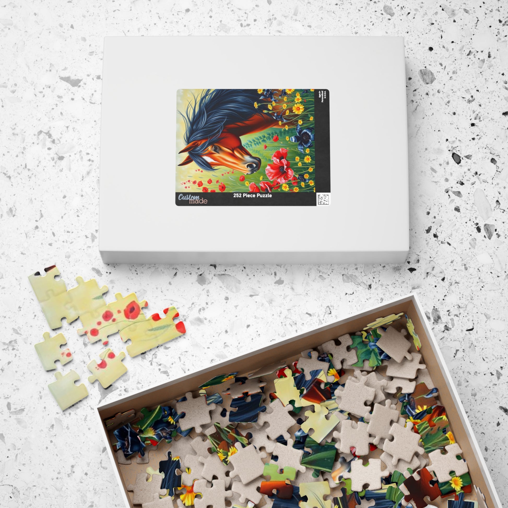 Horse-Themed Puzzle, Colorful Equine Jigsaw Game for Adults and Teens, Friend Gift for Animal Lover, Family Night, Artful Home Entertainment Puzzle The Puzzle Chest