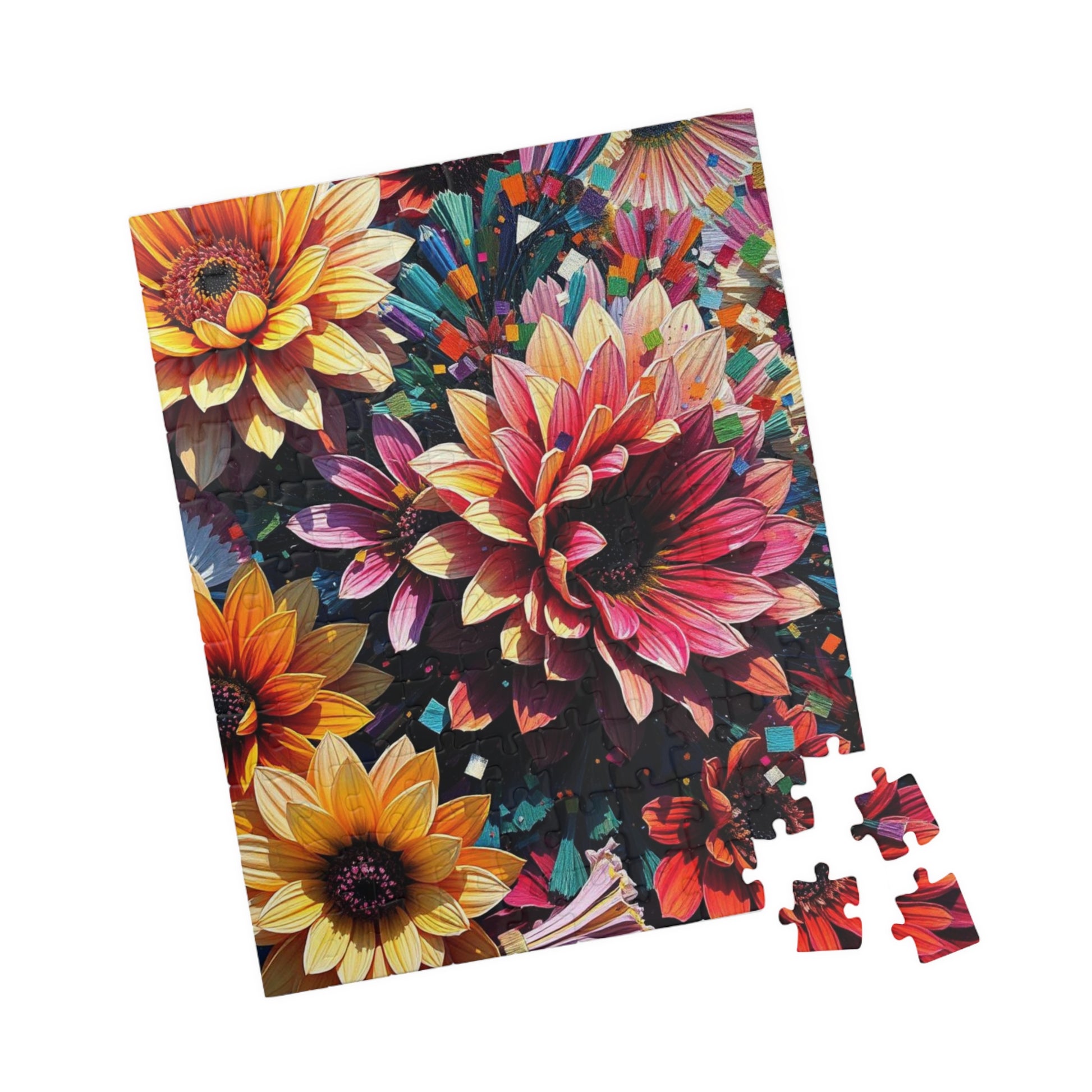 Vibrant Floral Jigsaw Puzzle - Gift for Flower Lovers, Family Game Nights, Home Entertainment Puzzle The Puzzle Chest