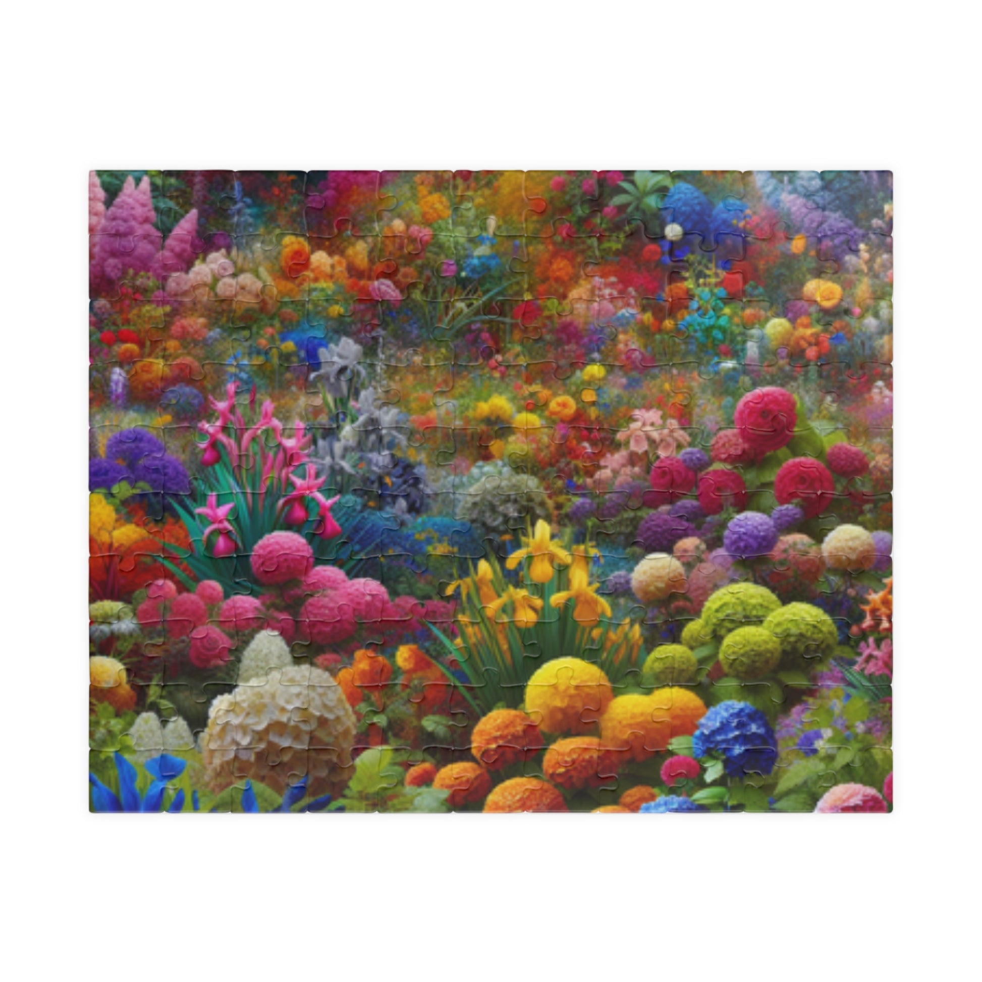 Blooming Wildflower Garden Puzzle, Floral Art Challenging Jigsaw, Flower Tabletop Game 110 pcs (Horizontal) Puzzle The Puzzle Chest