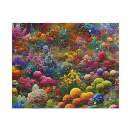 Blooming Wildflower Garden Puzzle, 110-1014 Piece Floral Art Challenging Jigsaw, Tabletop Game for Family Entertainment, Nature Lover Gift 110 pcs (Horizontal) Puzzle The Puzzle Chest