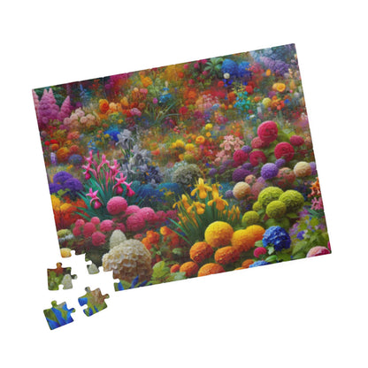 Blooming Wildflower Garden Puzzle, Floral Art Challenging Jigsaw, Flower Tabletop Game Puzzle The Puzzle Chest