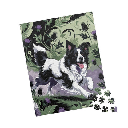 Vintage Border Collie Jigsaw Puzzle, 110 252 520 1014-Piece, Brain Teaser, Gift for Dog Lover Puzzle Enthusiast, Quiet Home Entertainment Puzzle The Puzzle Chest