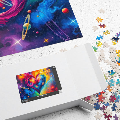 Celestial Love Jigsaw Puzzle, Pride Galaxy Puzzle, Cosmic Heart Puzzle, LGBTQ+ Puzzle Puzzle The Puzzle Chest