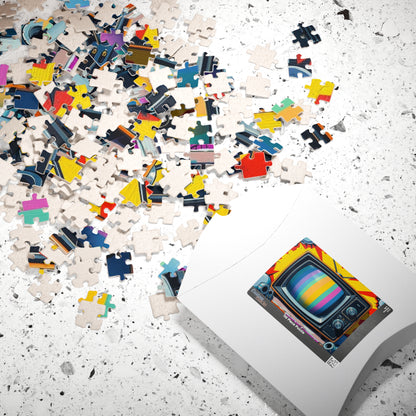 Retro TV Jigsaw Puzzle, Pop Art Design, Puzzle for Adults, Fun Family Activity, Home Entertainment, Gift for Collectors, 110-1014 Pieces Puzzle The Puzzle Chest