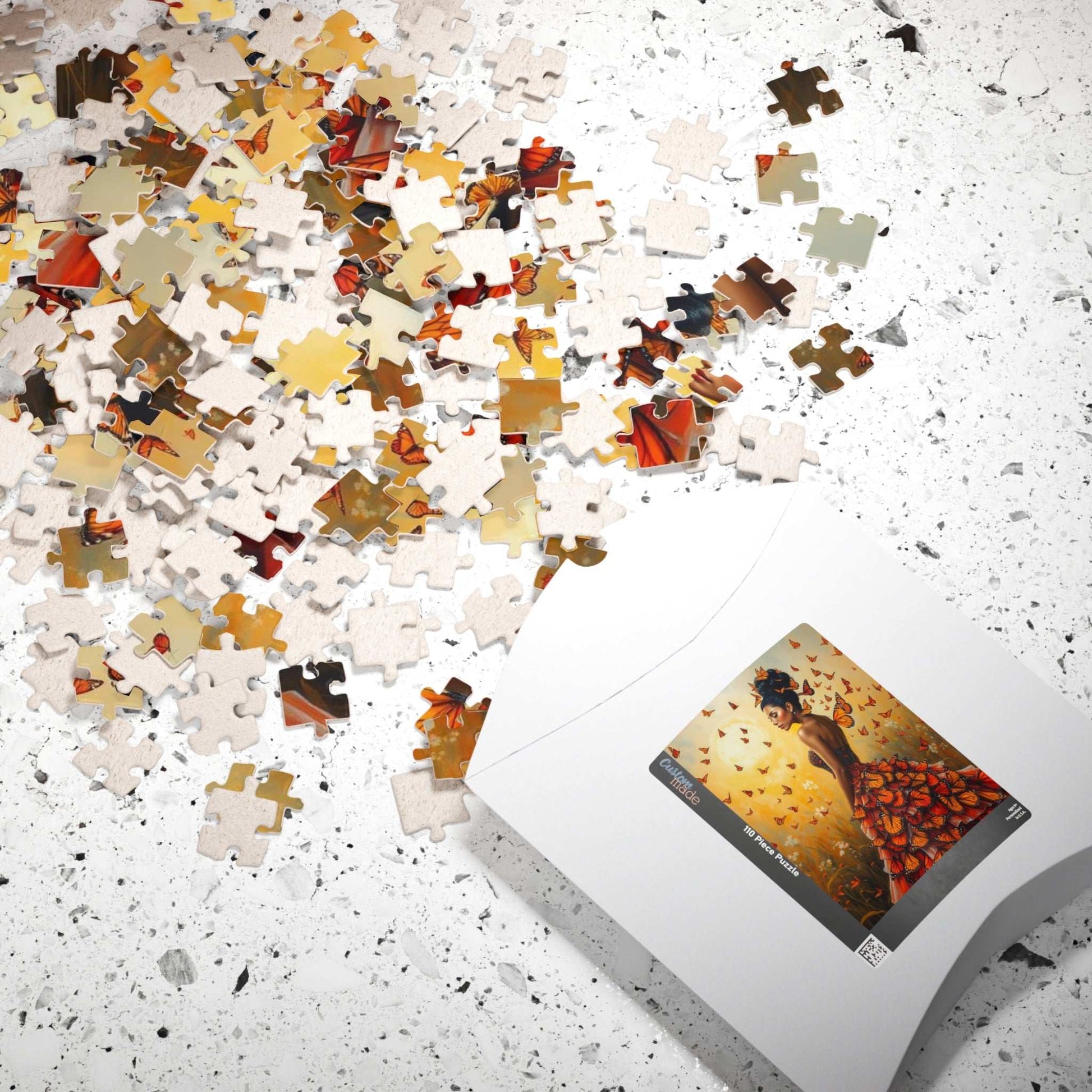 Lady of the Monarch Meadow - Butterfly Fantasy Jigsaw Puzzle