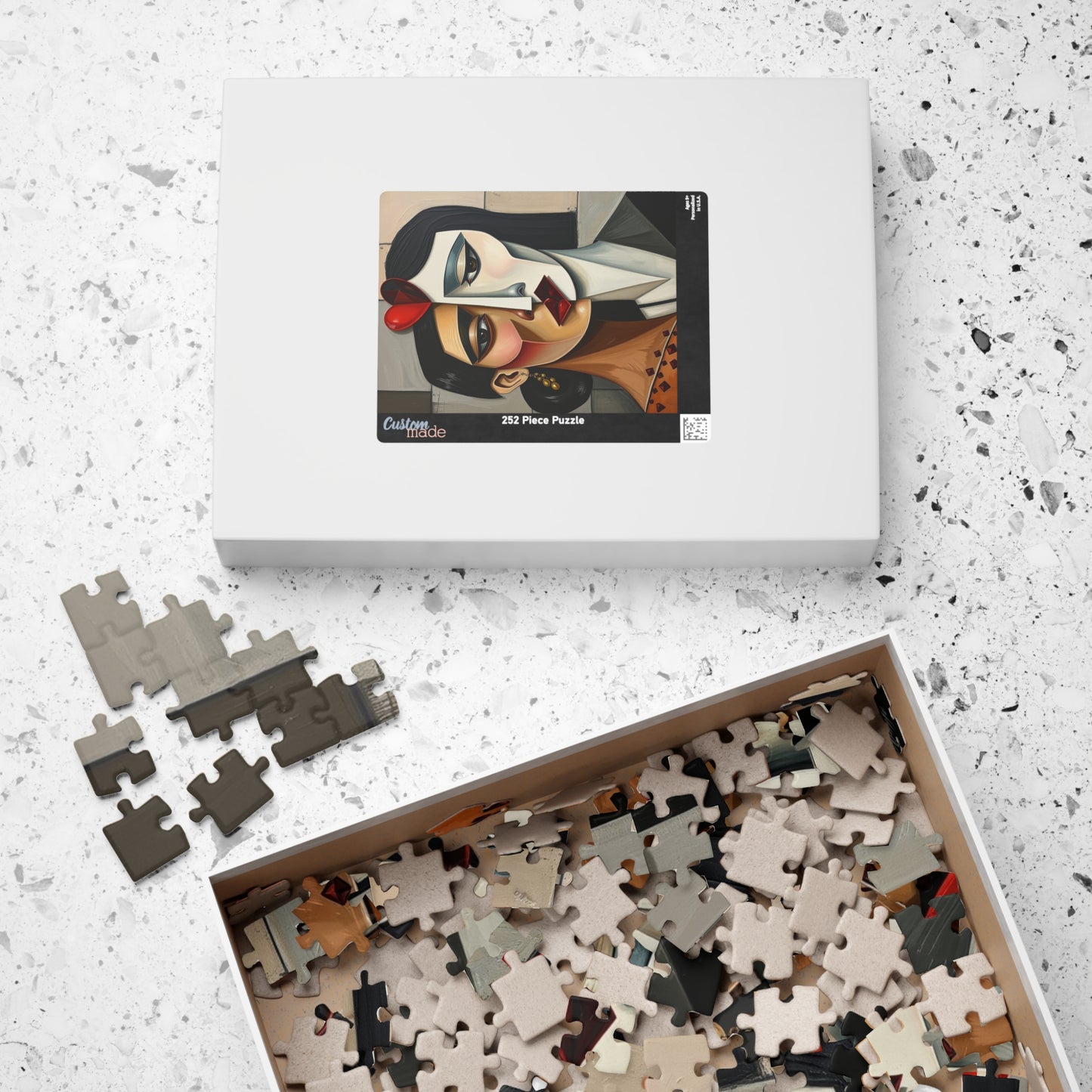 Picasso-Inspired Cubist Style Jigsaw Puzzle - Hearts, Faces, Angular Shapes, 110-1014 Piece, Artistic Gift, Brain Teaser, Quiet Pastime Puzzle The Puzzle Chest