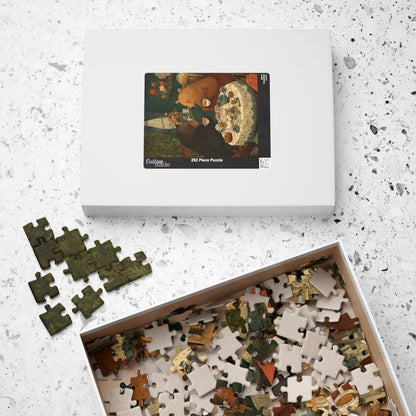Bear Bash in Retro Style – Mid-Century Tea Party Puzzle for Vintage Lovers, Animal Themed Jigsaw Game Puzzle The Puzzle Chest