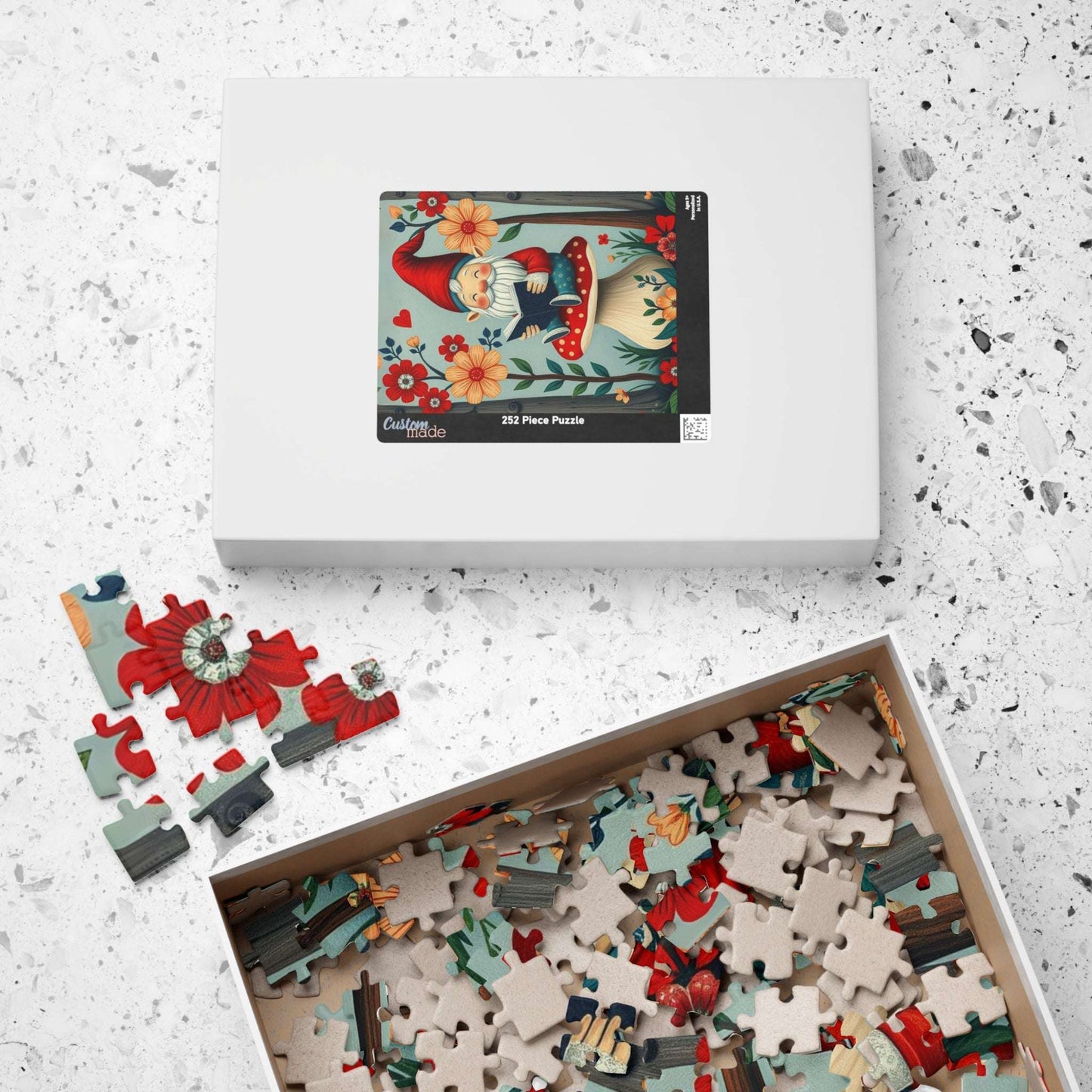 Nordic Gnome Reading Storybook – Scandinavian Folk Forest Dwarf Jigsaw Puzzle Puzzle The Puzzle Chest