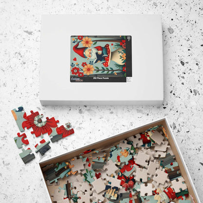 Nordic Gnome Reading Storybook – Scandinavian Folk Forest Dwarf Jigsaw Puzzle Puzzle The Puzzle Chest