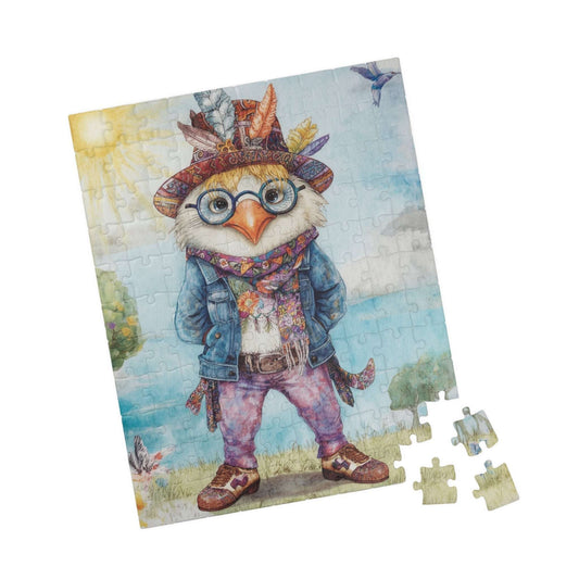 Chicken Hippie Jigsaw Puzzle - Bird Puzzle for Solo Fun, Family Activity, Friend Game Night, Holiday Birthday Gift for Animal Lover Puzzle The Puzzle Chest