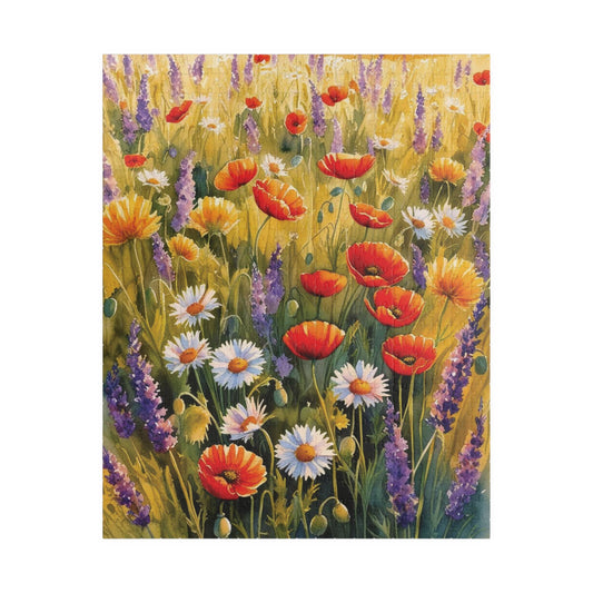 Field of Wildflowers Jigsaw Puzzle, Flowers with Butterflies Floral Landscape Game, 252 520 1014 Piece Nature Lover Gift for Friend 520 pcs (Vertical) Puzzle The Puzzle Chest