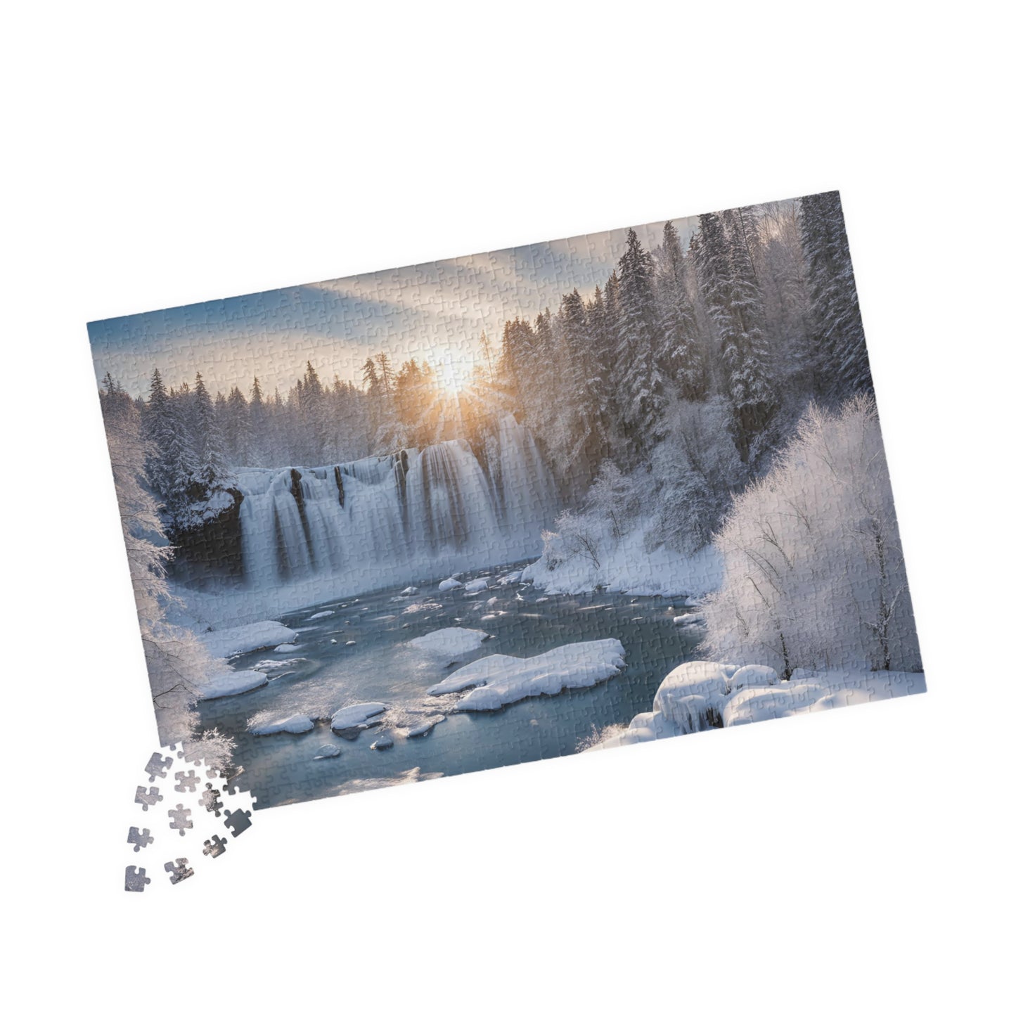 Niagara Falls Winter Landscape Puzzle, 110-1014 Piece, Famous Historical Landmark Jigsaw Game, Creative Activity for Puzzle Lover, Giftable Puzzle The Puzzle Chest