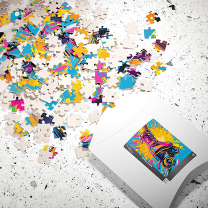 Colorful Roller Skate Puzzle | Pop Art Jigsaw Game | Fun Gift for Roller Skating Lovers | 110-1014 Piece | Family Game Night, Unique Home Puzzle The Puzzle Chest