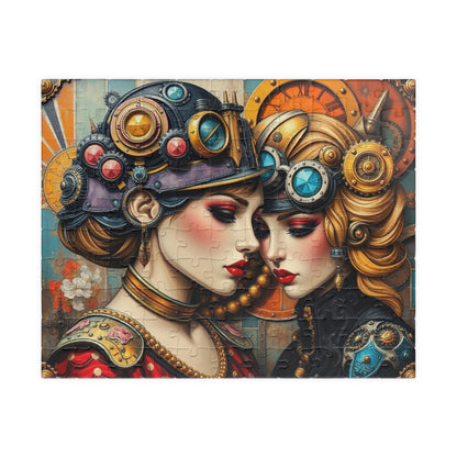 Steampunk Jigsaw Puzzle, Home Entertainment, Mindfulness Activity, Creative Gift Idea for Art Lovers, Vintage Aesthetic, Family Indoor Game 110 pcs (Horizontal) Puzzle The Puzzle Chest