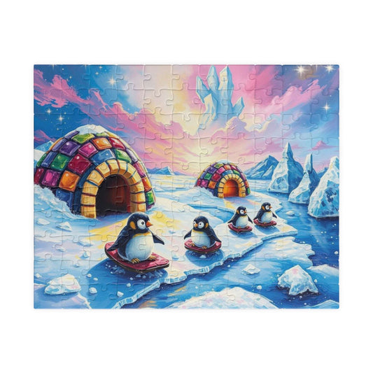Arctic Whimsy Cozy Penguin Puzzle - 110-1014 Piece Winter Jigsaw, Fun Family or Solo Activity, Holiday or Birthday Gift, Senior Brain Teaser