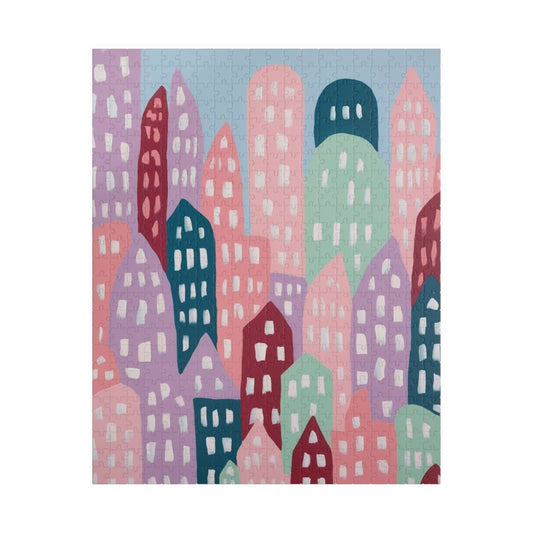 Abstract Cityscape Jigsaw Puzzle, Fun Home Activity Game, Puzzle Lover Gift for Friends, Family Game Nights, Creative Hobby 520 pcs (Vertical) Puzzle The Puzzle Chest