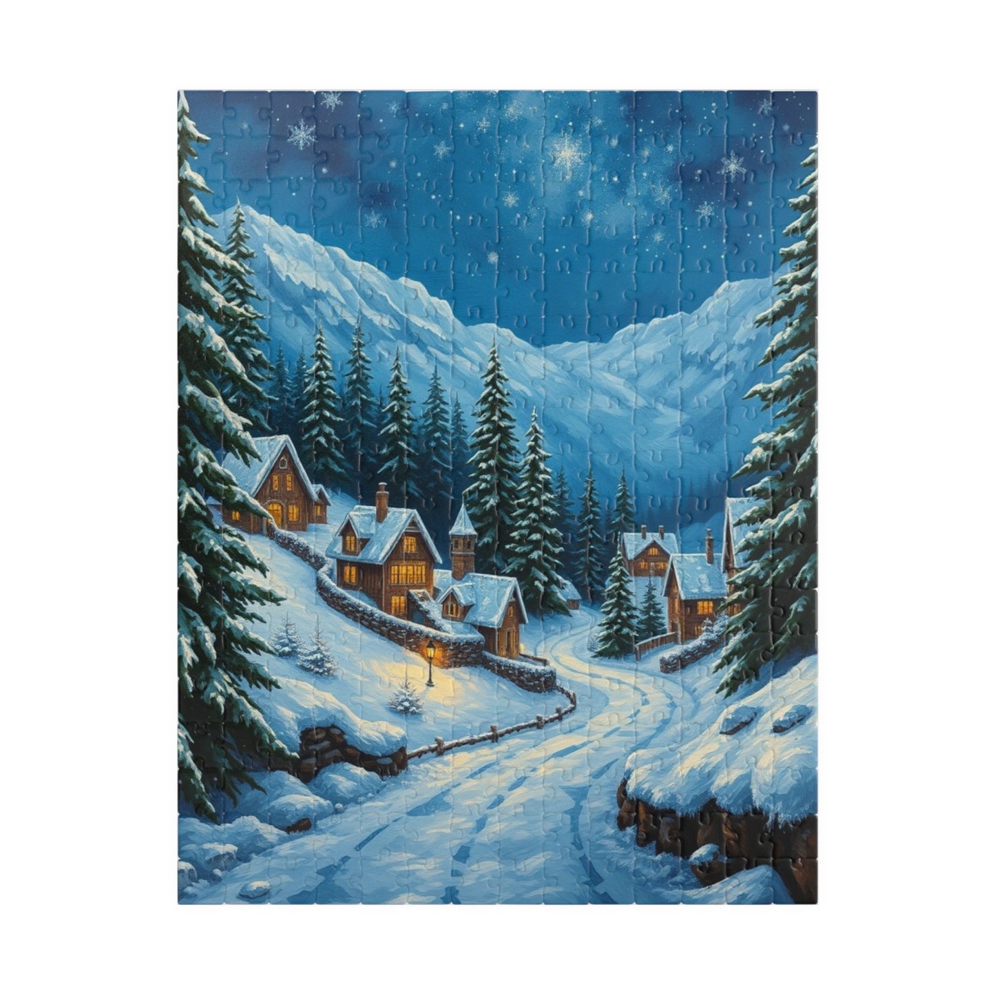 Winter Wonderland Puzzle - Cozy Home Scene, Jigsaw Puzzle for Family Fun, Holiday Activity, Gift Idea, Winter Decor, 110-1014 piece 252 pcs (Vertical) The Puzzle Chest